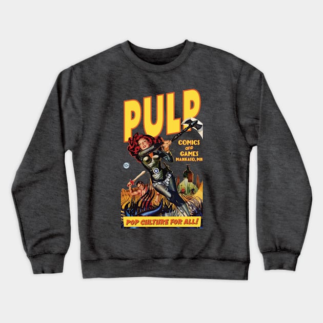 PULP Ax Woman Crewneck Sweatshirt by PULP Comics and Games